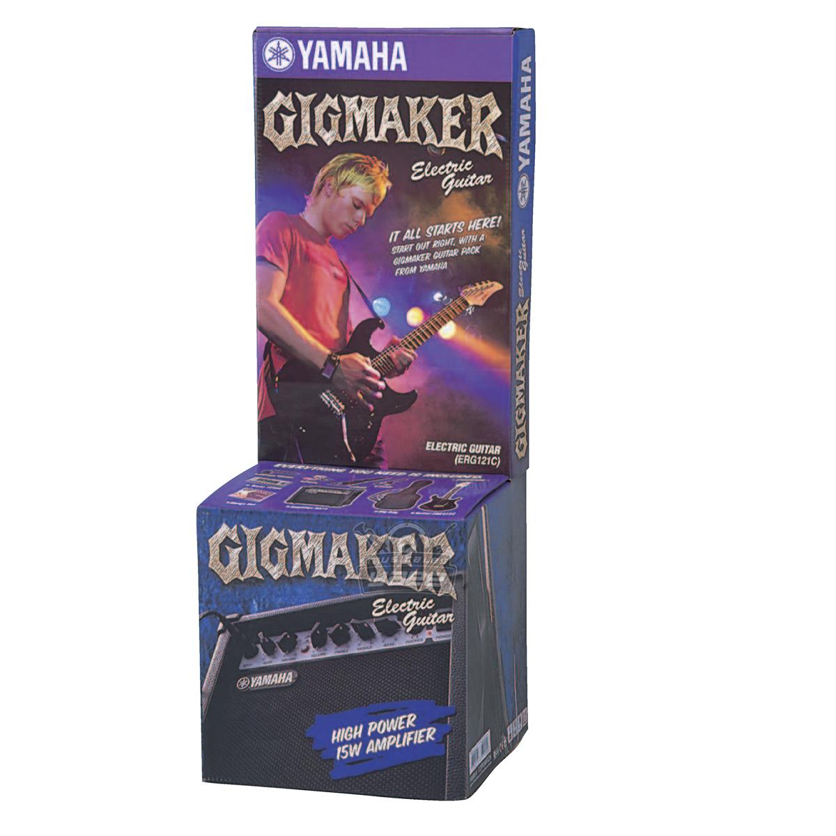 Paquete YAMAHA de Guitarra Eléctrica  amplificador y accesorios color Azul metalico ERG121GPIIMTU2